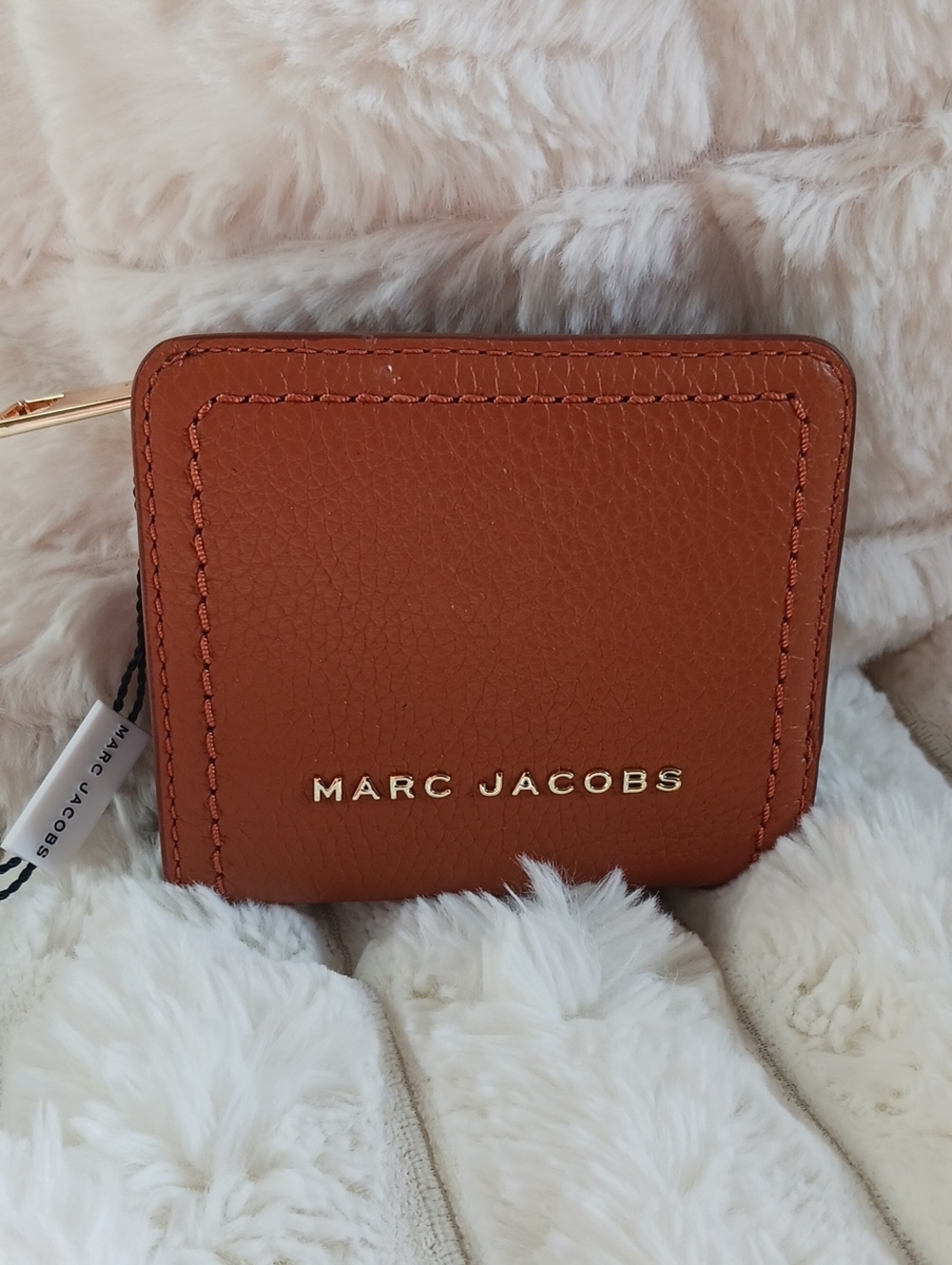 Marc Jacobs Saddle Brown Leather Compact Wallet